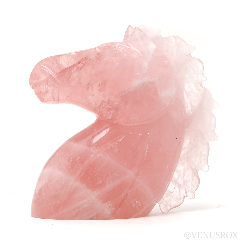 Rose Quartz Polished Horse Head from Brazil | Venusrox