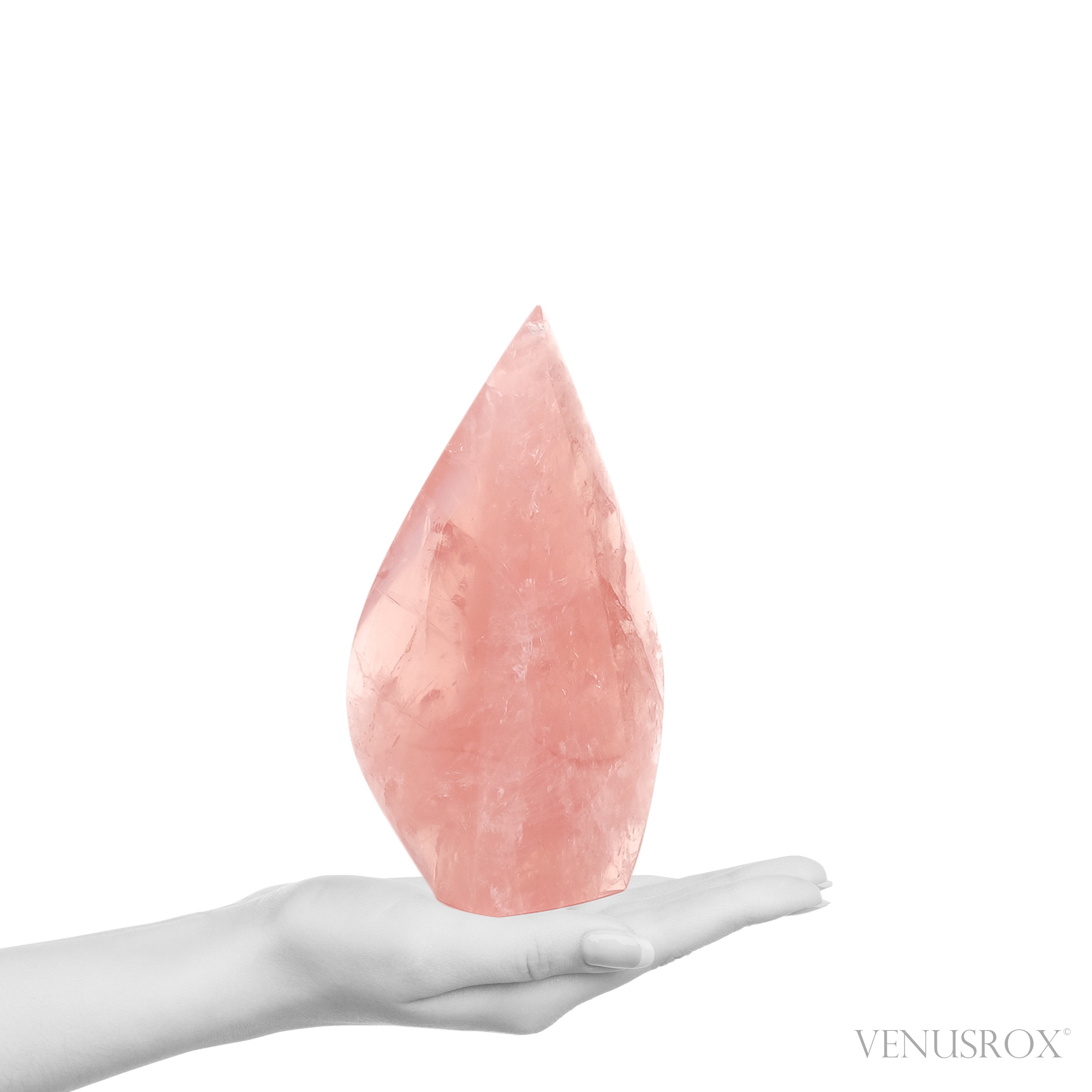 Rose Quartz Polished Flame from Brazil | Venusrox