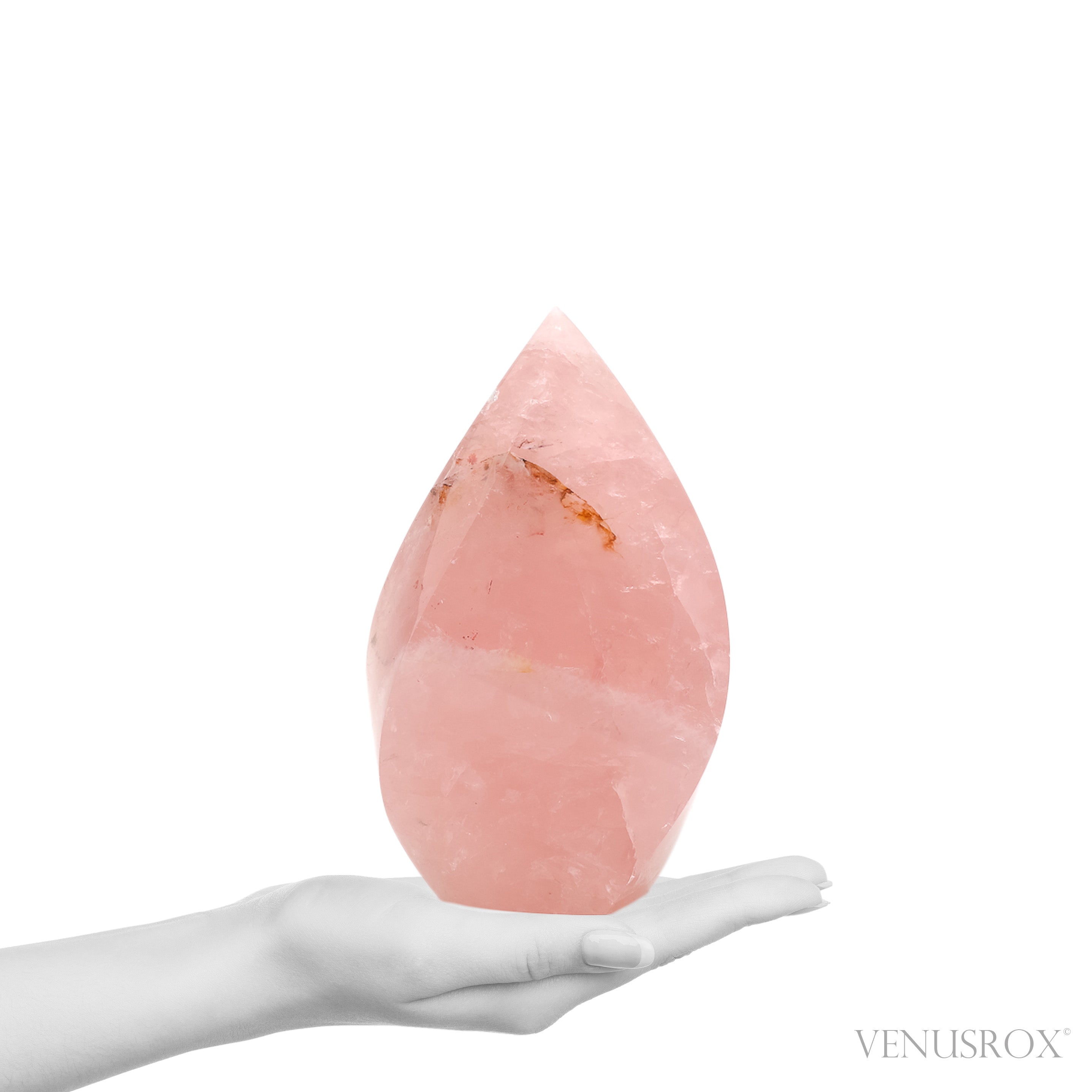 Rose Quartz Polished Flame from Brazil | Venusrox