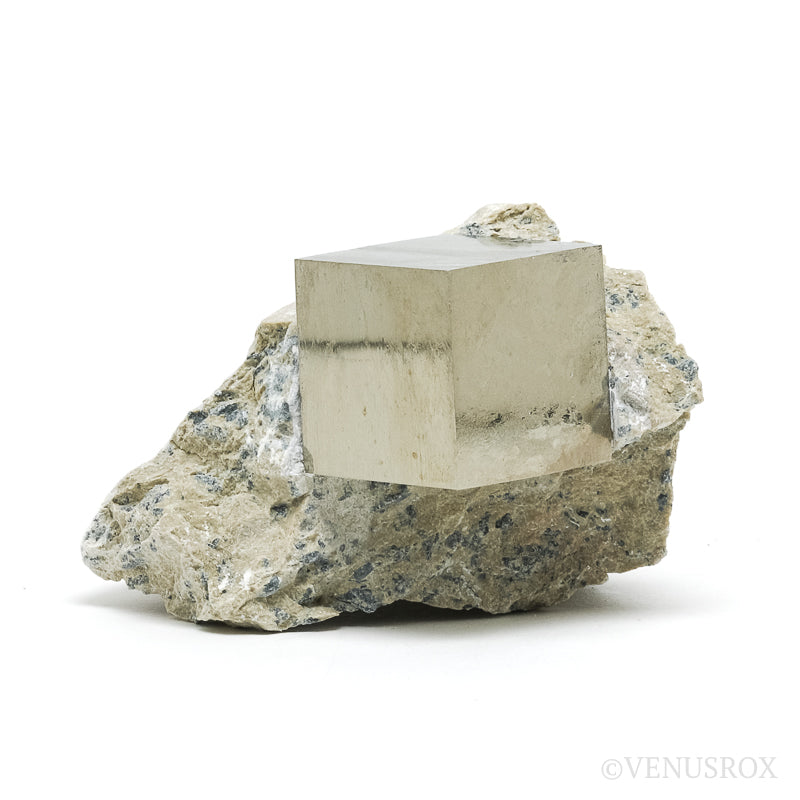 Pyrite Cubes in Matrix from Navajun, La Rioja, Spain | Venusrox