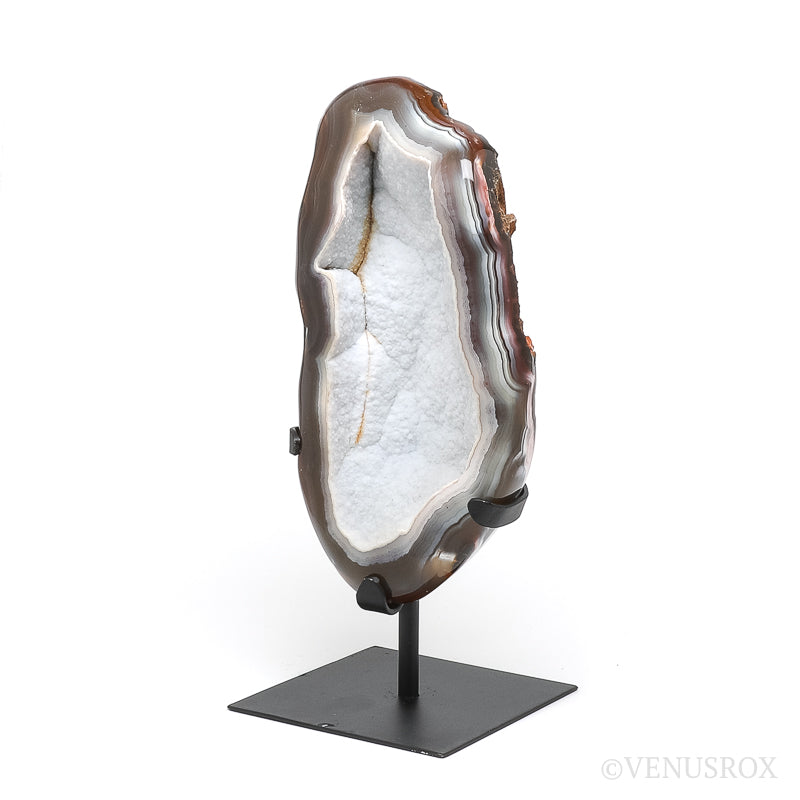 Agate Part Polished/Part Natural Geode from Brazil mounted in a bespoke stand | Venusrox