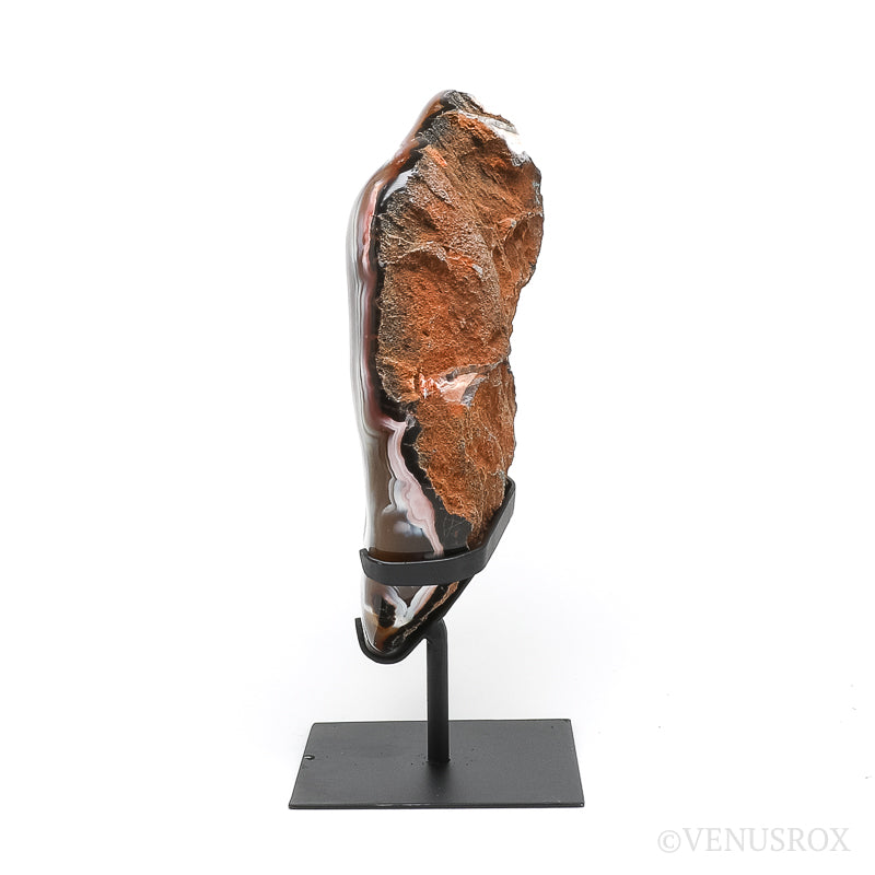 Agate Part Polished/Part Natural Geode from Brazil mounted in a bespoke stand | Venusrox