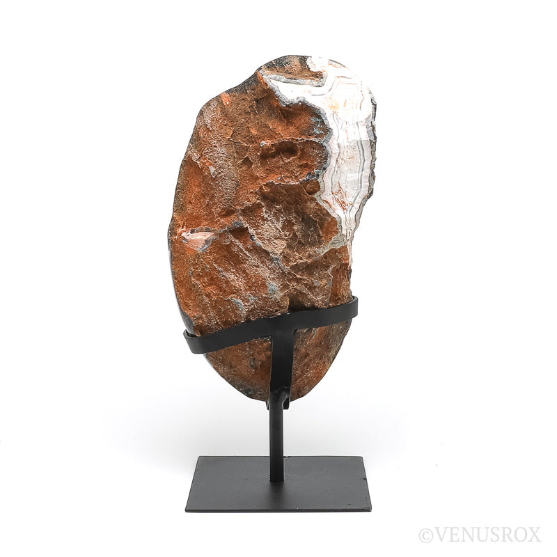 Agate Part Polished/Part Natural Geode from Brazil mounted in a bespoke stand | Venusrox
