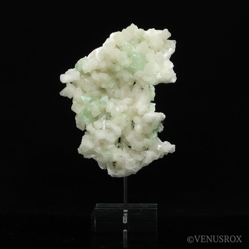 Green Apophyllite with Stilbite Natural Cluster from Maharashtra, India mounted on a bespoke stand | Venusrox