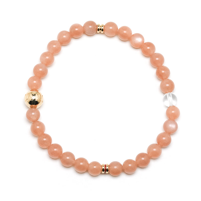 Peach Moonstone Bracelet from India | Venusrox