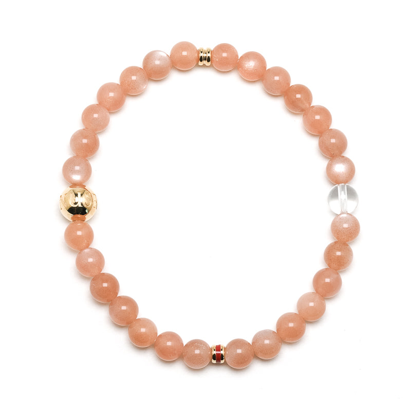 Peach Moonstone Bracelet from India | Venusrox