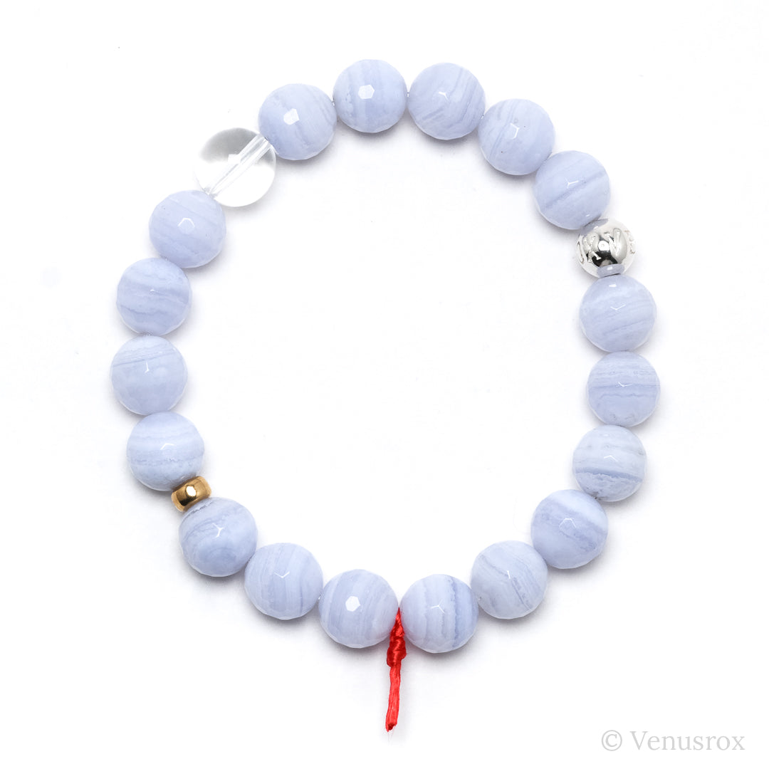 Blue Lace Agate Bracelet from Malawi | Venusrox