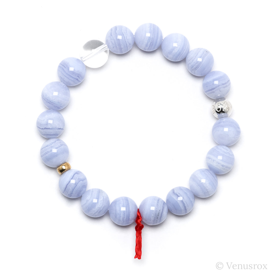 Blue Lace Agate Bracelet from Malawi | Venusrox