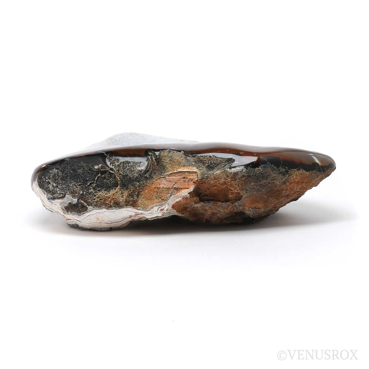 Agate Part Polished/Part Natural Geode from Brazil mounted in a bespoke stand | Venusrox