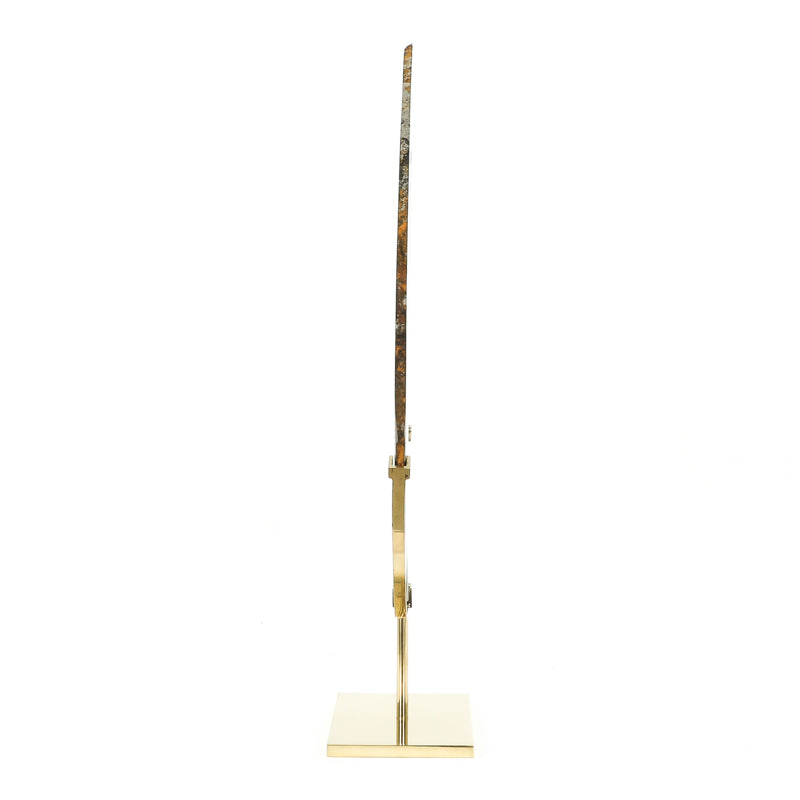 Agate with Clear Quartz Polished Slice from Brazil mounted in a bespoke stand | Venusrox