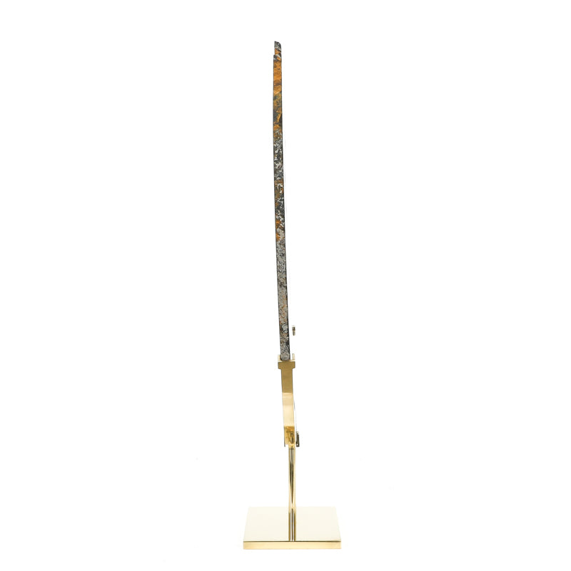 Agate with Clear Quartz Polished Slice from Brazil mounted in a bespoke stand | Venusrox