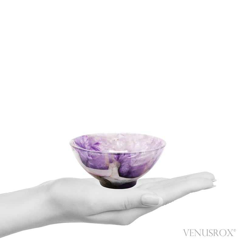 Chevron Amethyst Polished Bowl from India | Venusrox