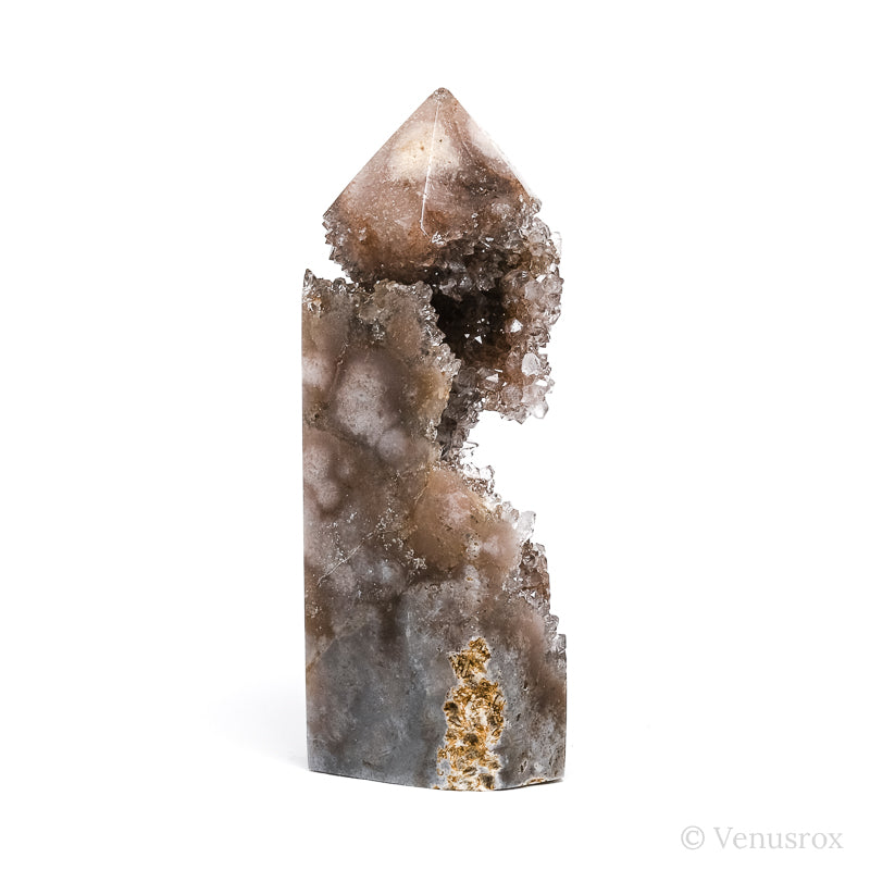 Pink Amethyst Part Polished/Part Natural Point from Brazil | Venusrox