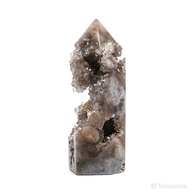 Pink Amethyst Part Polished/Part Natural Point from Brazil | Venusrox