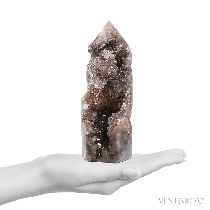 Pink Amethyst Part Polished/Part Natural Point from Brazil | Venusrox