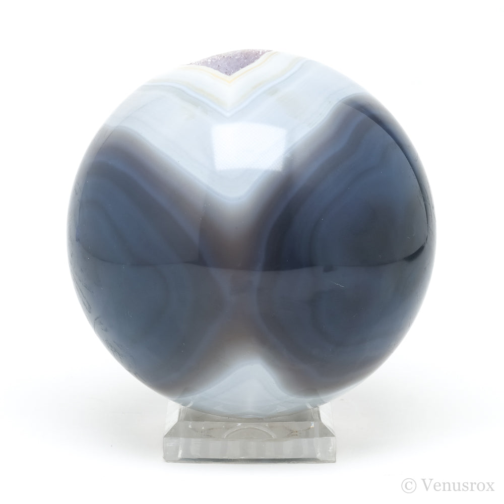 Amethyst with Agate Geode Sphere from Brazil | Venusrox