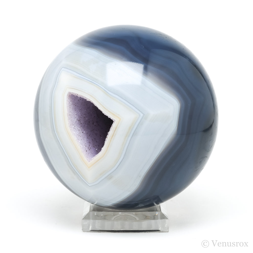 Amethyst with Agate Geode Sphere from Brazil | Venusrox