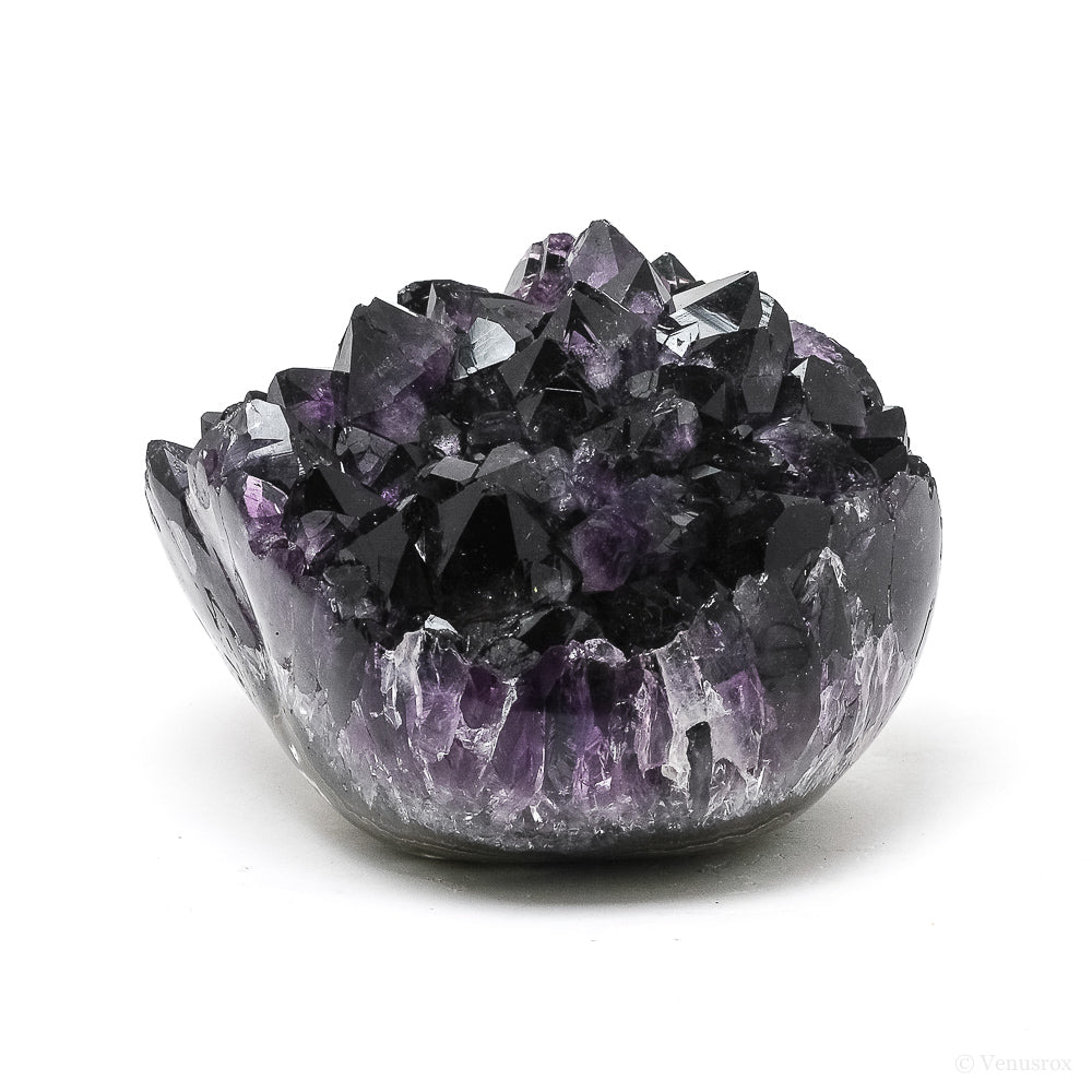 Amethyst with Agate & Matrix Part Polished/Part Natural Cluster from Uruguay | Venusrox
