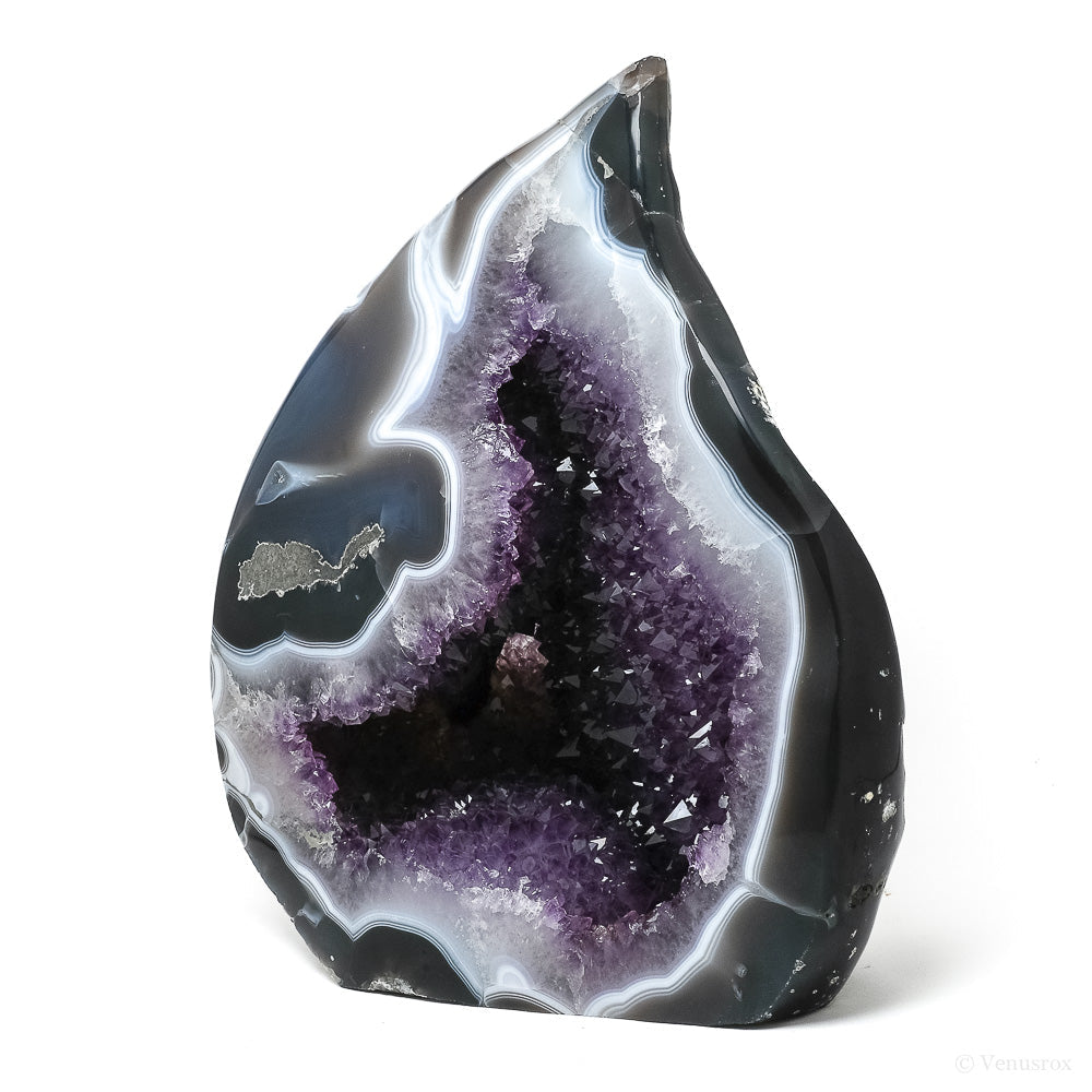 Amethyst with Agate Polished/Natural Flame from Uruguay | Venusrox