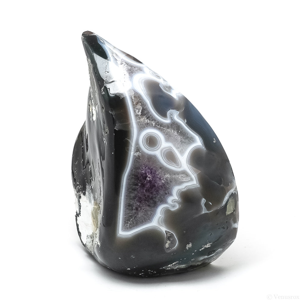 Amethyst with Agate Polished/Natural Flame from Uruguay | Venusrox