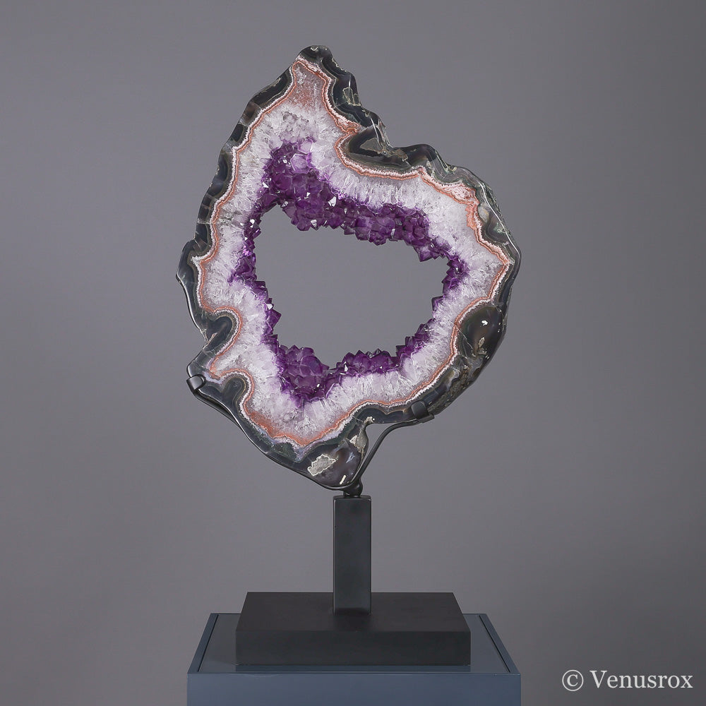 AMETHYST WITH AGATE SLICE - SLICES