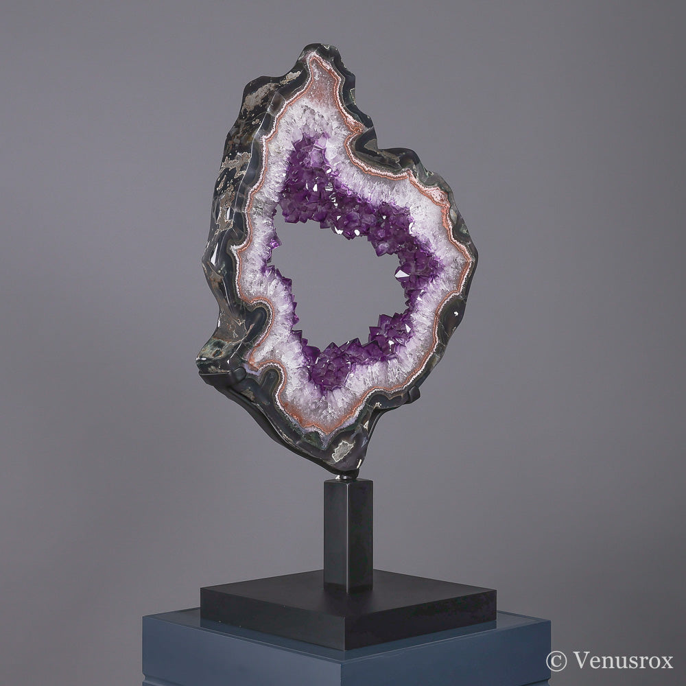 AMETHYST WITH AGATE SLICE - SLICES