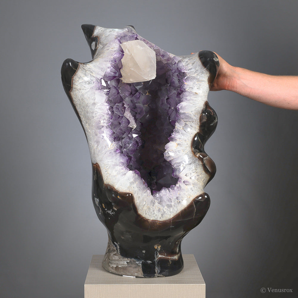 Amethyst with Quartz, Agate & Calcite Geode from Brazil | Venusrox
