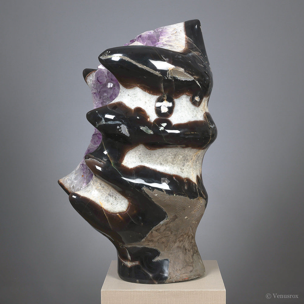 Amethyst with Quartz, Agate & Calcite Geode from Brazil | Venusrox