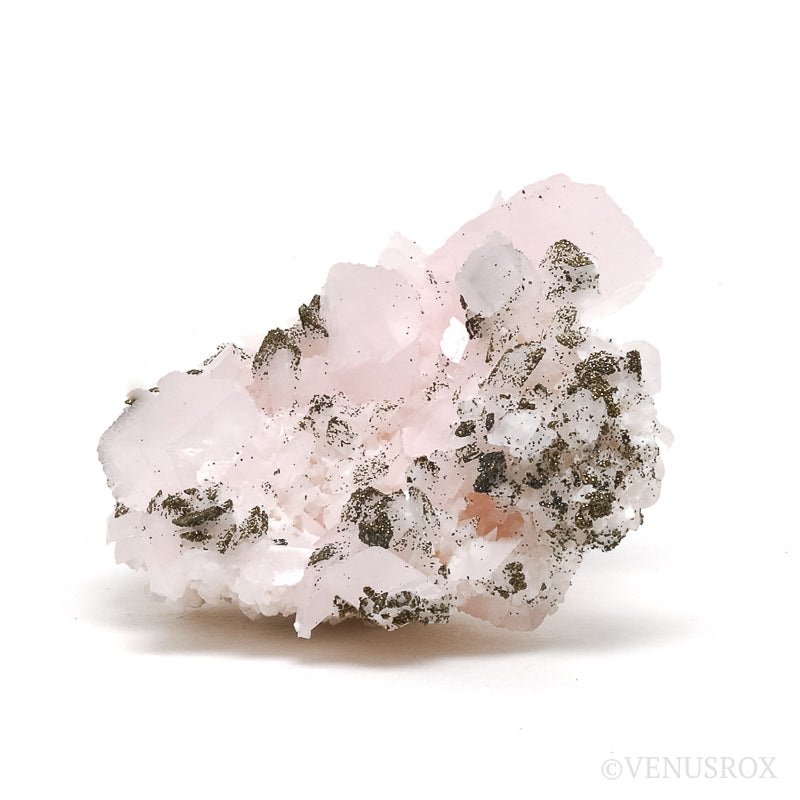 Mangano Calcite with Chalcopyrite Natural Cluster from the Nikolaevskiy Mine, Dalnegorsk, Dalnegorsk Urban District, Primorsky Krai, Russia | Venusrox