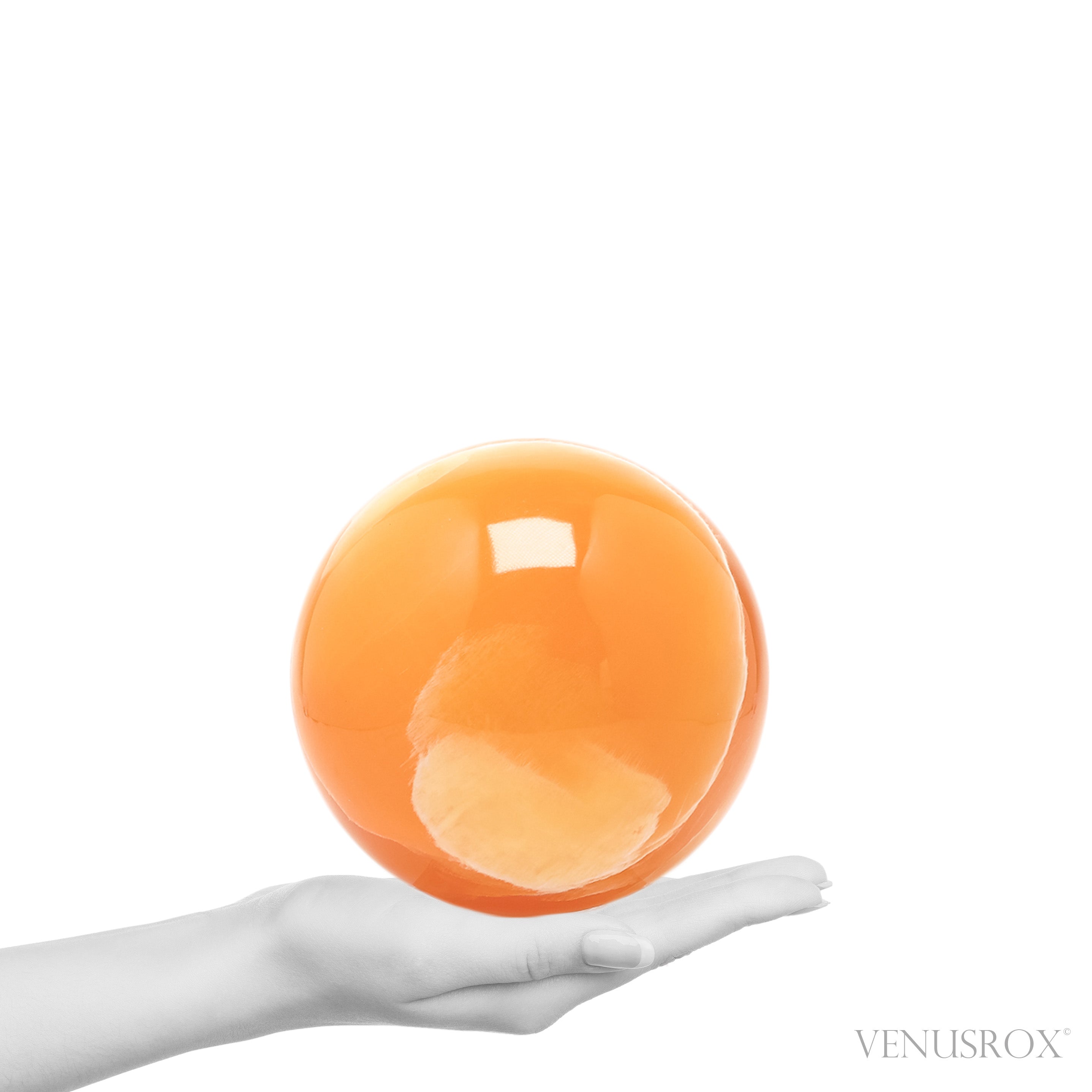 Orange Calcite Sphere from Utah, USA | Venusrox
