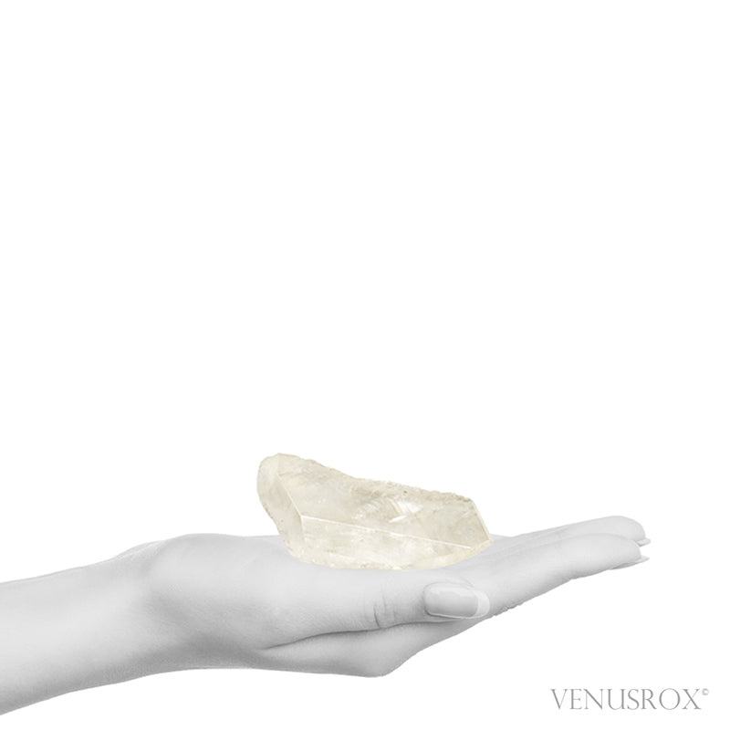 Calcite with Okenite Part Polished/Part Natural Crystal from India | Venusrox