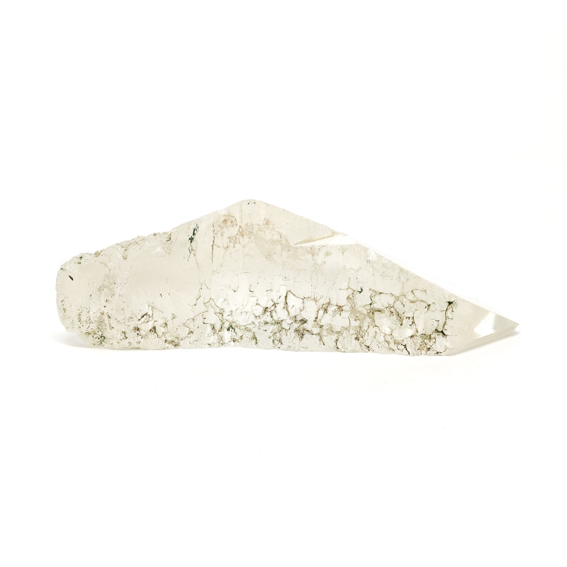 Calcite with Okenite Part Polished/Part Natural Crystal from India | Venusrox