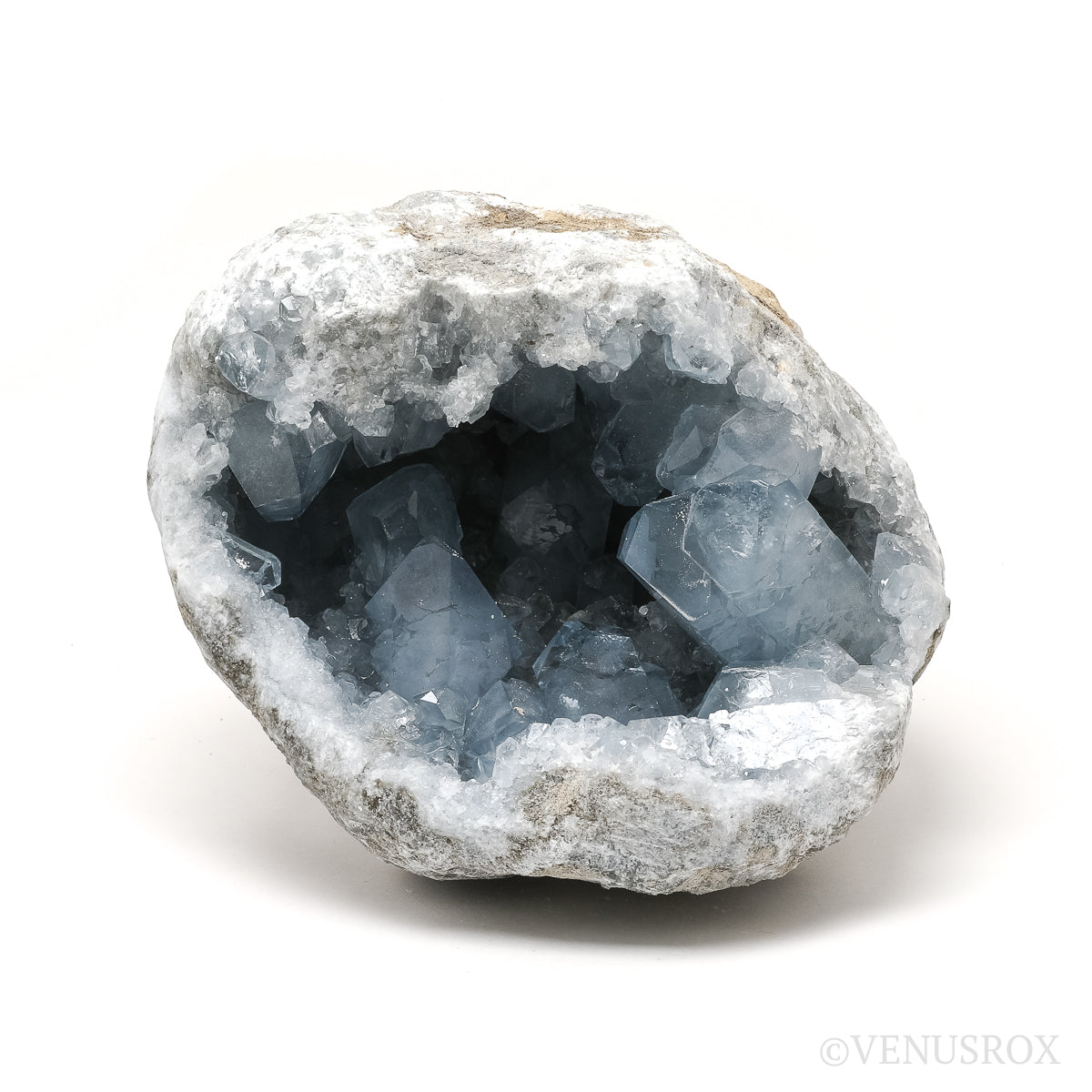 Blue Celestite on Matrix Natural Cluster from Madagascar | Venusrox