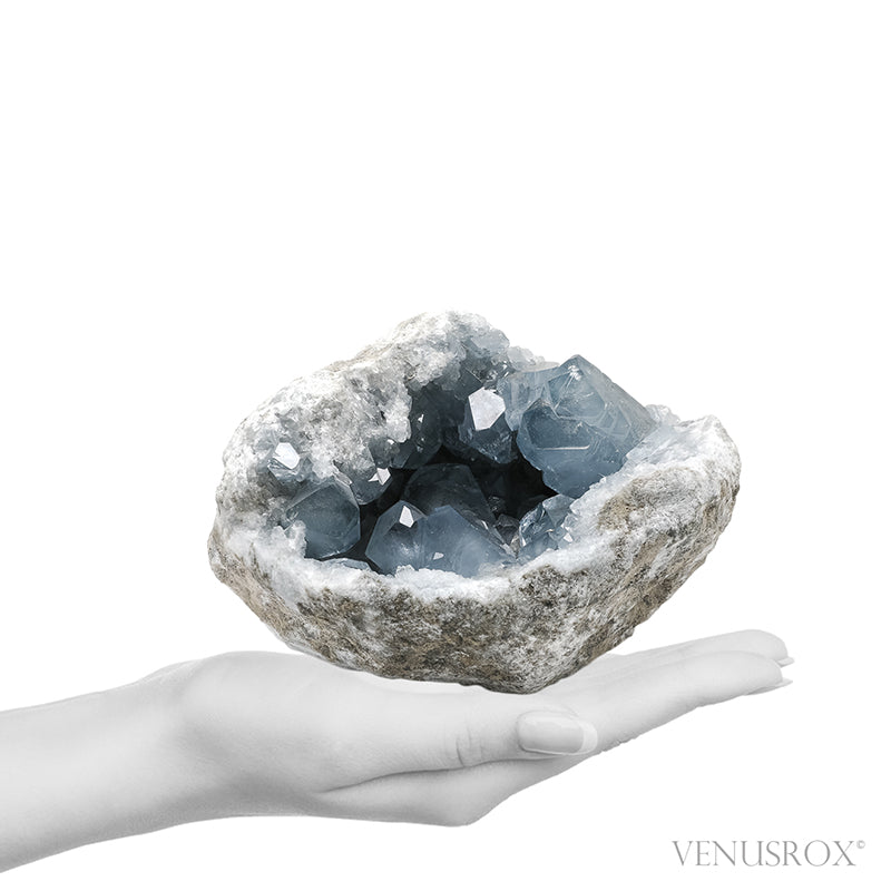 Blue Celestite on Matrix Natural Cluster from Madagascar | Venusrox