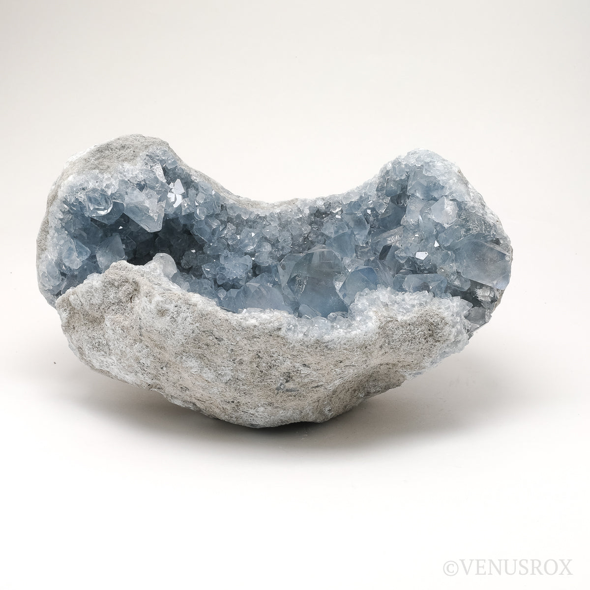 Blue Celestite on Matrix Natural Cluster from Madagascar | Venusrox