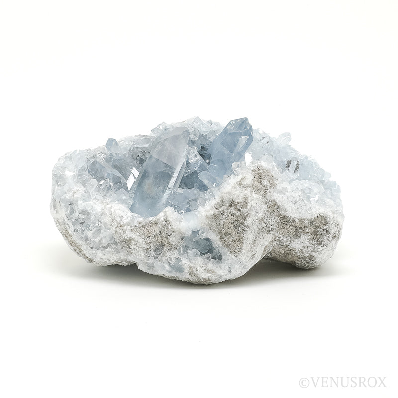 Blue Celestite on Matrix Natural Cluster from Madagascar | Venusrox