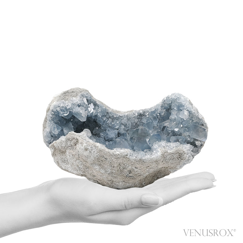 Blue Celestite on Matrix Natural Cluster from Madagascar | Venusrox