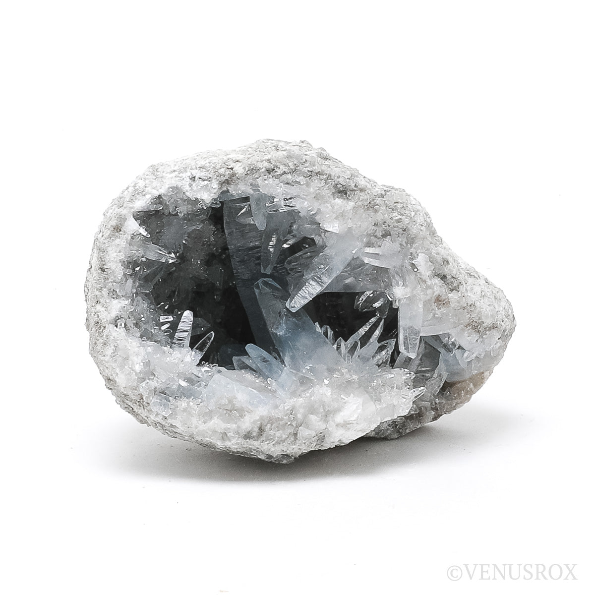 Blue Celestite on Matrix Natural Cluster from Madagascar | Venusrox