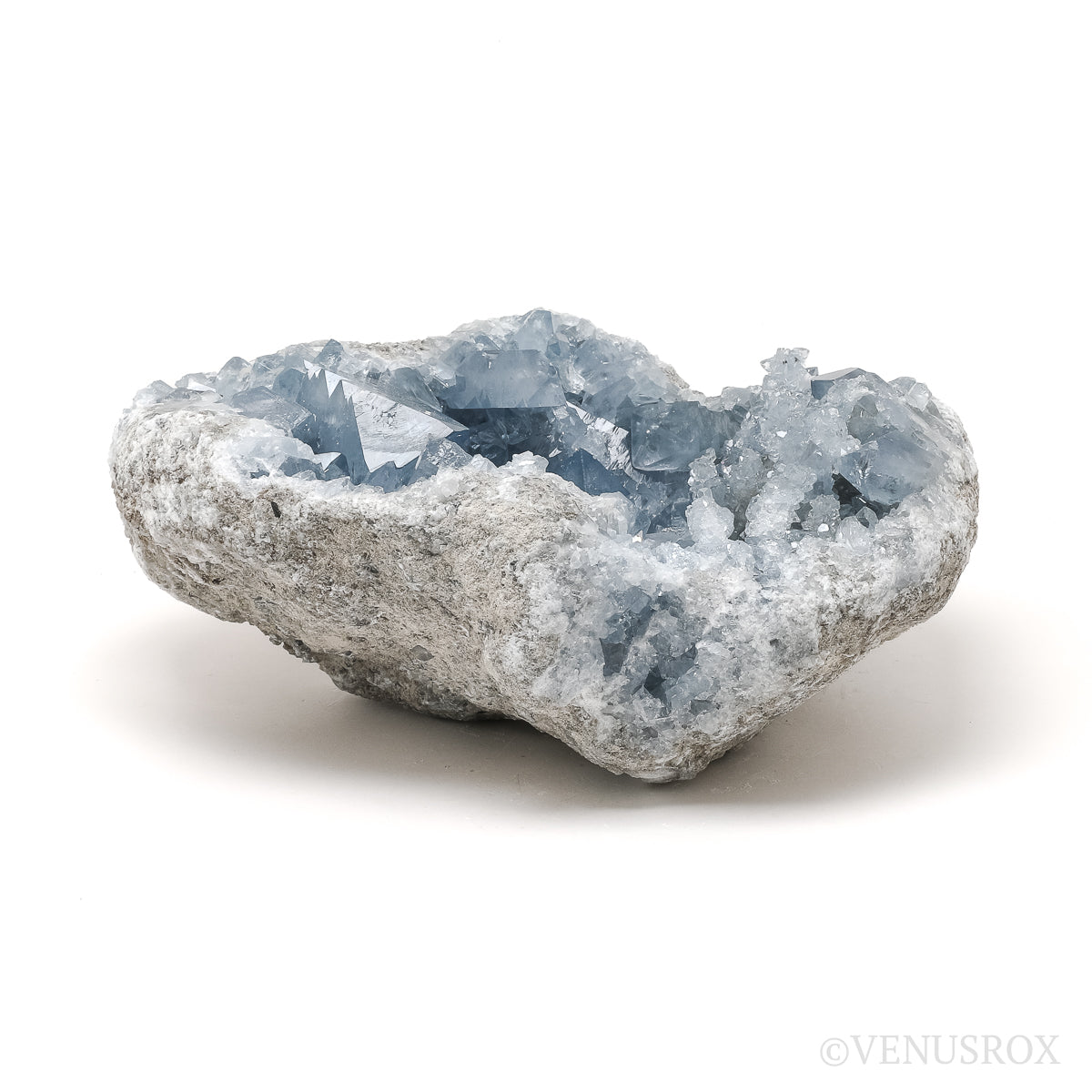 Blue Celestite on Matrix Natural Cluster from Madagascar | Venusrox