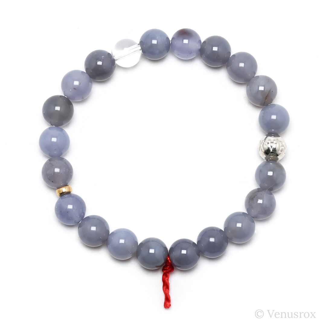 Blue Chalcedony Bracelet from Malawi | Venusrox