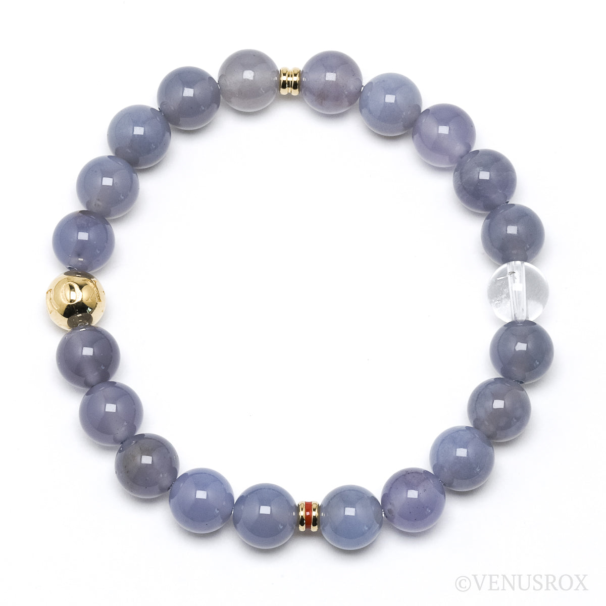 Blue Chalcedony Bracelet from Malawi | Venusrox