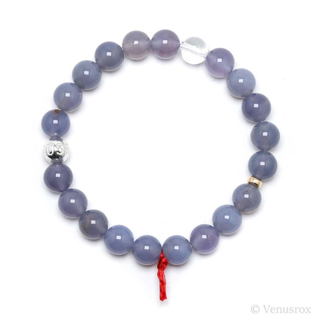 Blue Chalcedony Bracelet from Malawi | Venusrox