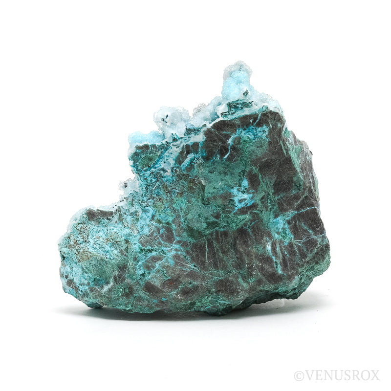 Chrysocolla with Gerhardtite, Malachite, Clear Quartz & Matrix Natural Crystal from the Tenke-Fungurume Area, Lualaba, Democratic Republic of the Congo | Venusrox
