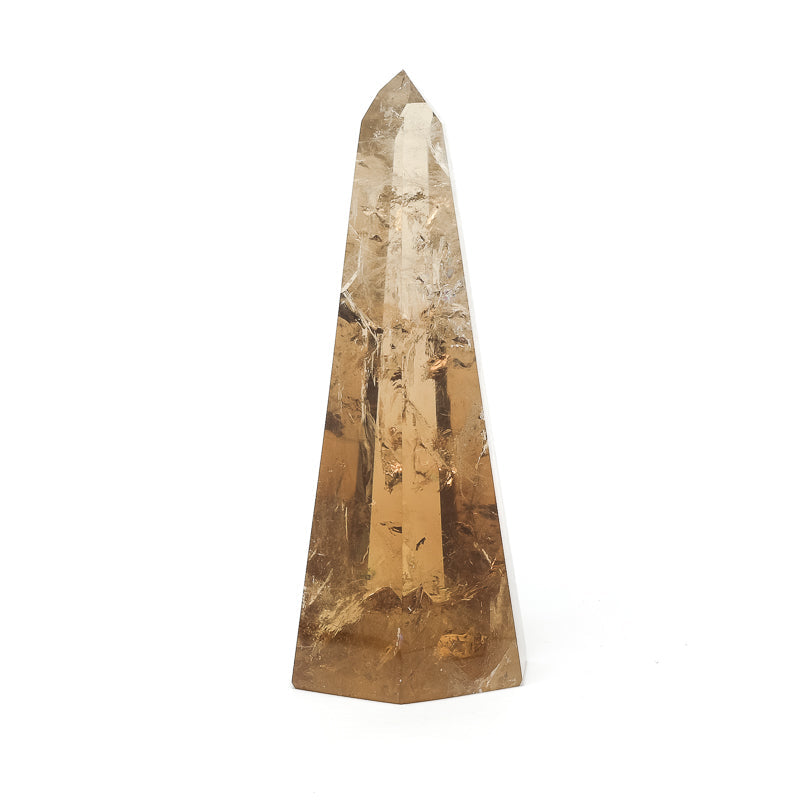 Naturally coloured 'Cognac' Citrine Polished Point from Brazil | Venusrox