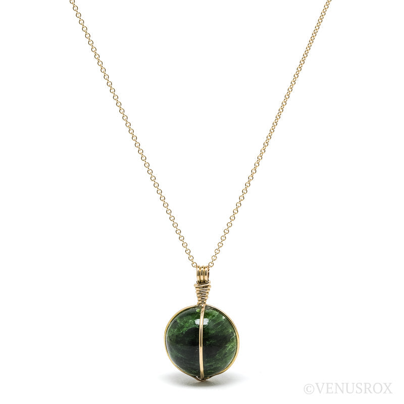 Chrome Diopside Polished Crystal Pendant from Russia | Venusrox