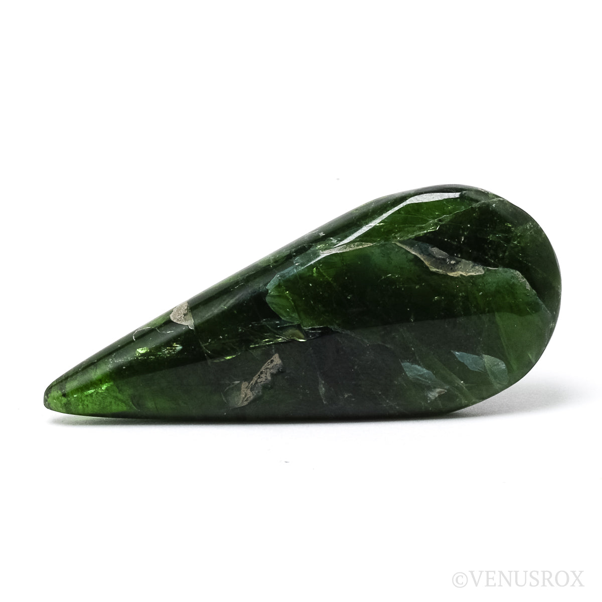 Chrome Diopside Polished Crystal from Sakha, Siberia, Russia | Venusrox