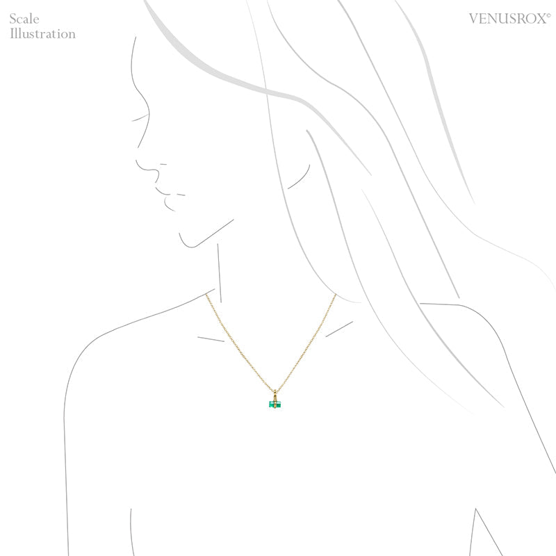 Emerald Pendant wrapped in 18Kt Gold from Chivor, Colombia | Venusrox