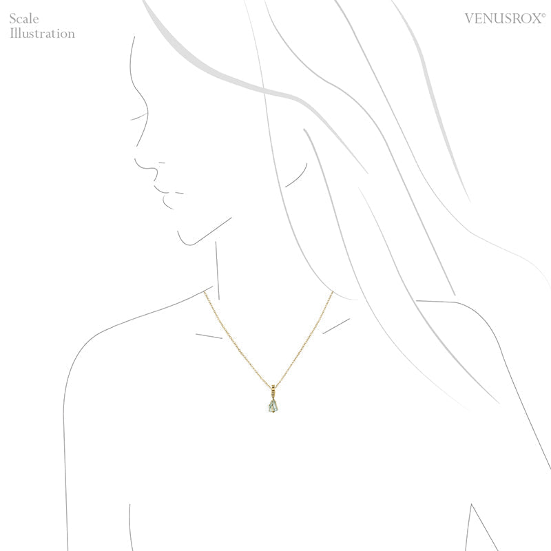 Euclase Pendant wrapped in 18Kt Gold from Colombia | Venusrox