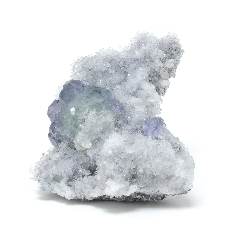 Fluorite on Quartz Natural Crystal from the Xia Yang Mine, Xia Yang City, Yongchun Co., Quanzhou, Fujian, China | Venusrox