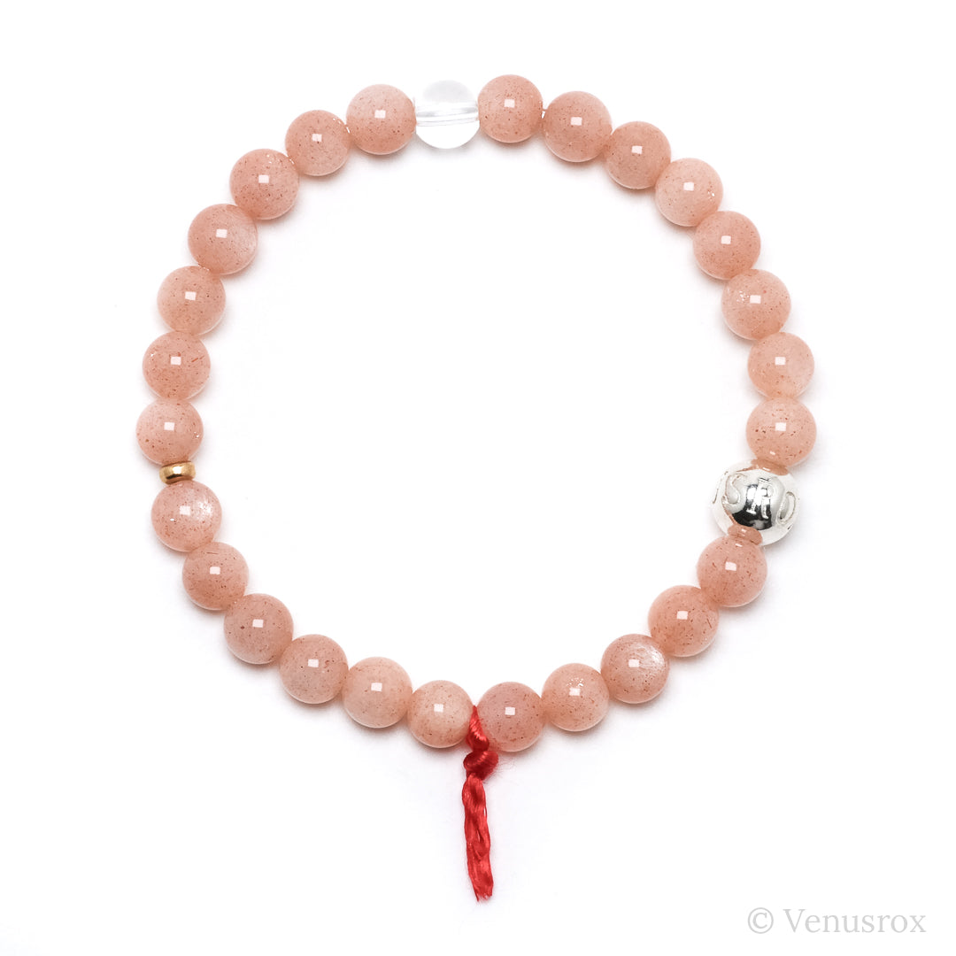 Peach Moonstone Bracelet from India | Venusrox